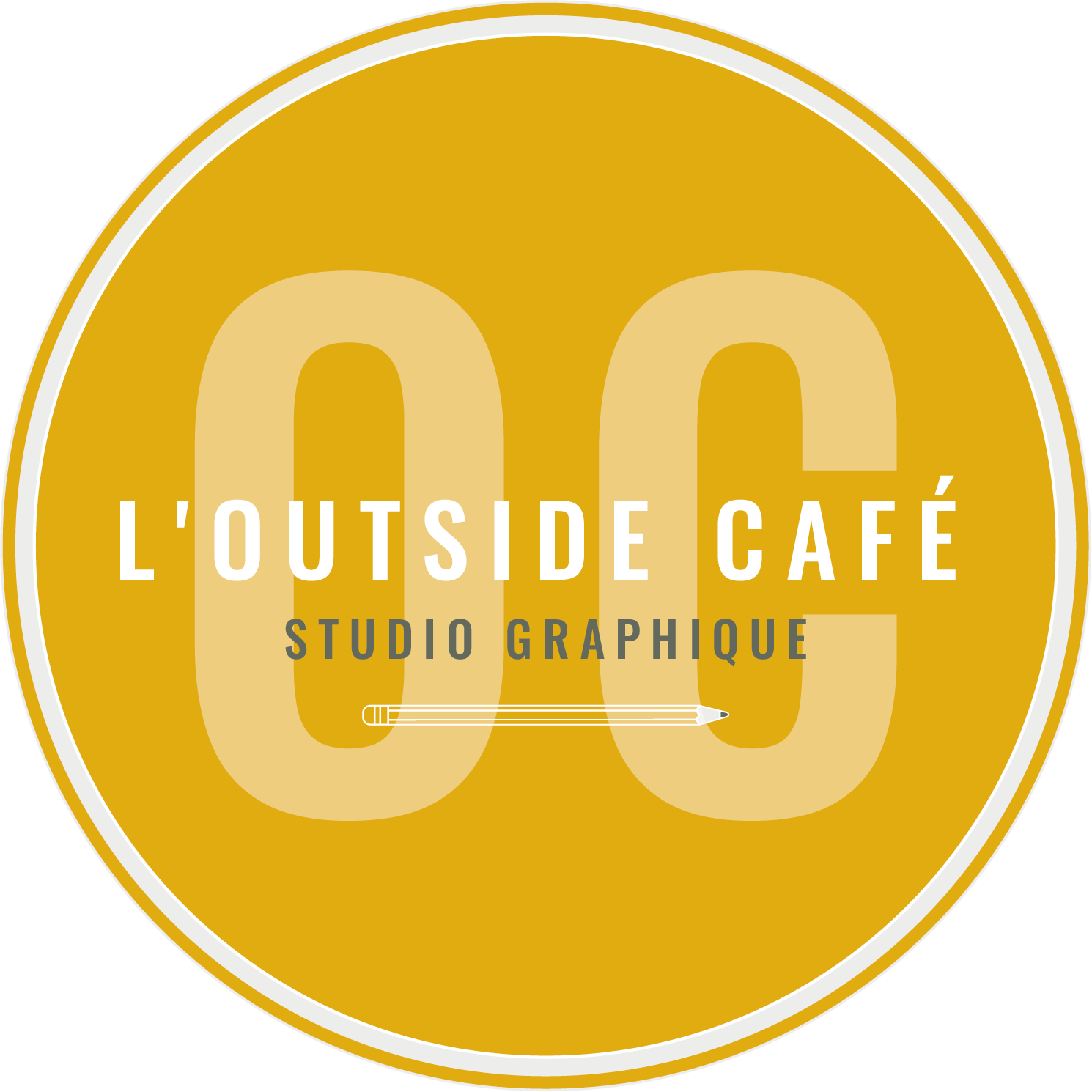 logo l'outsider café studio graphique by Alexandre DOUTRELEAU
